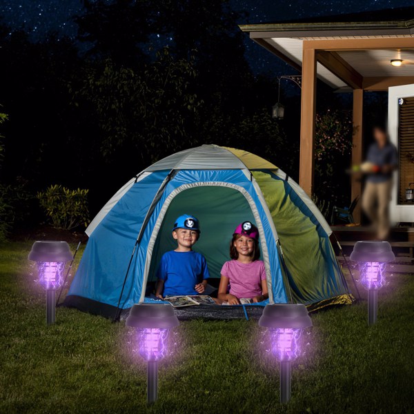 Outdoor Solar Bug Elimination Torches (Set of 4) – UV Light & White Light,  532 V Grid, IPX Waterproof, Easy-Install Lawn Stakes for Yard, Camping, Picnic-4