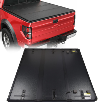 尾箱盖 5.5FT Tri-fold Hard Truck Bed Tonneau Cover for Ford F150 F-150 2009-2014 3-Fold