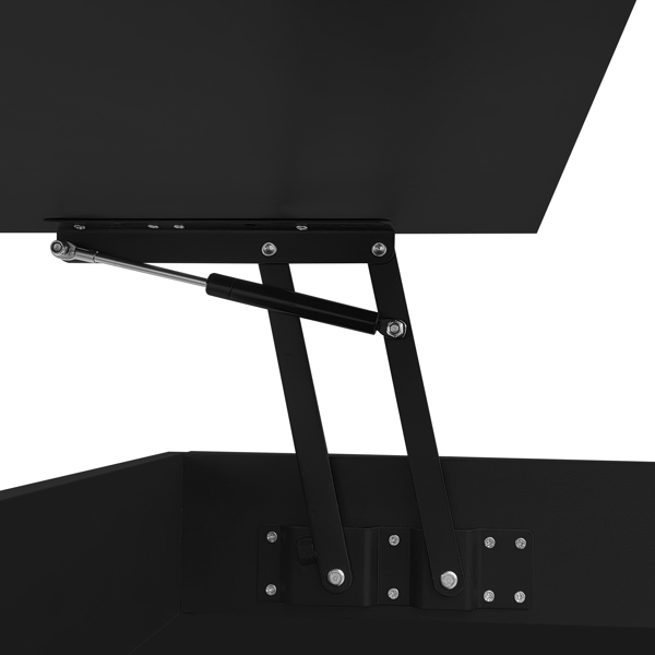  Lift-Top Coffee Table with 2 Drawers, Modern Coffee Table with Adequate Hidden Compartment, Multi-Functional Lift-Top Coffee Table with High-Gloss Finish for Living Room-9