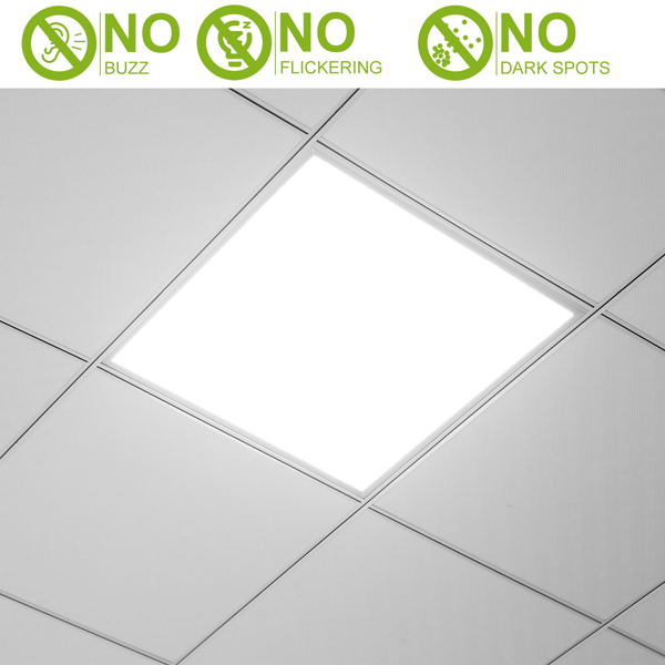 2 PCS 48W 2FT LED Panel Light 5800LM 7000K Ceiling Lighting 150W Equivalent LED Troffer Recessed Edge-Lit-2