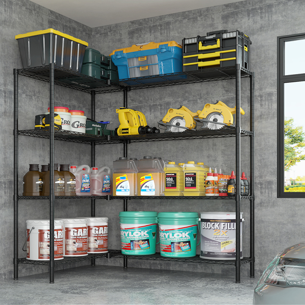 49.2''W  Adjustable  Storage Shelves   NSF  Wire Shelving Unit Multiple rows   Shelving for Storage Rack Shelves for Storage Heavy Duty Garage Shelf Pantry Shelves Kitchen Shelving,  49.2''W*70.86''H*-25