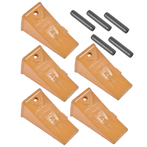 5× X156 X156S Dirt Teeth Bucket Teeth / Tooth with P156 Roll Pins Alloy Steel Fits Existing 156 Series Adapters Length: 4.5" Width: 2.25 " Height: 2.2"-6