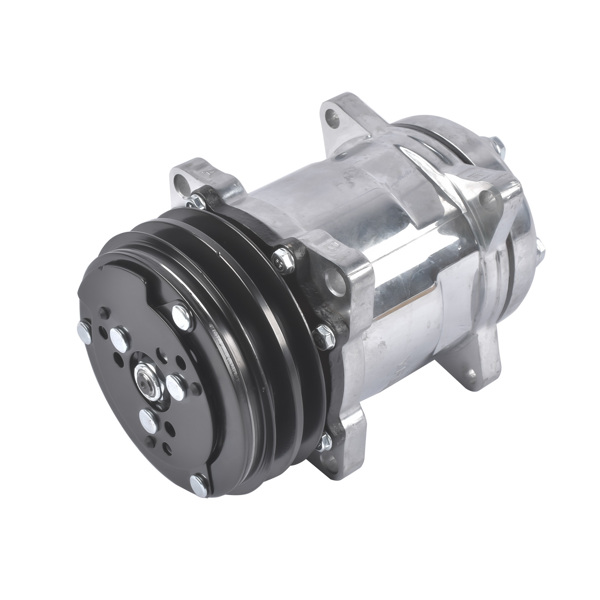 12V Air Condition Compressor w/Clutch Replacement for Sanden 508 2-Groove V-Belt Pulley HC5001C-4