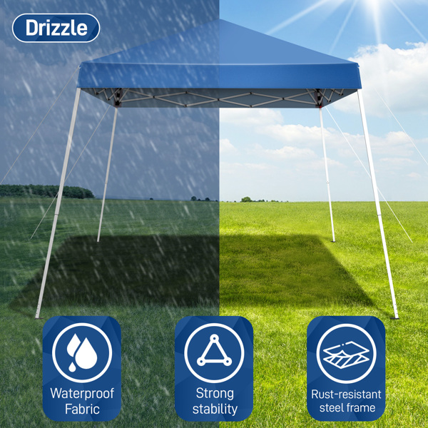 2.4 x 2.4m Portable Home Use Waterproof Folding Tent Blue-9