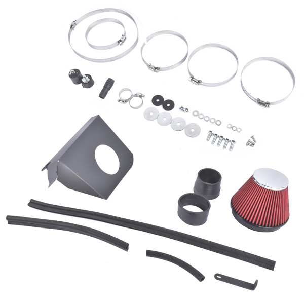 Air Intake System Fit for Nissan Maxima Sedan 3.5L V6 GAS 2009-2023 Aluminum Non-Woven Synthetic Polished Red Air Filter HPR9606-6