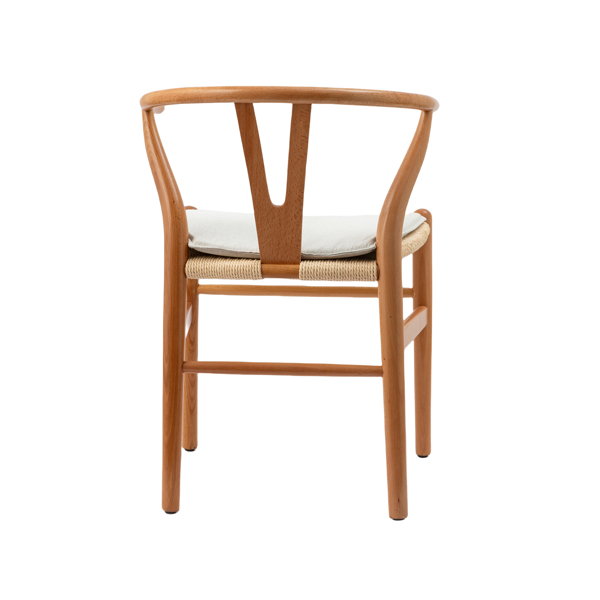 Wishbone Chairs for Dining Room,Soild Wood Weave Dining Chair,Armchair,Fully Assembled,Set of 2 -4