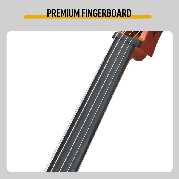 Full Size 4/4 Electric Style Cello with Case Bow Rosin Earphone Connecting line Natural-5