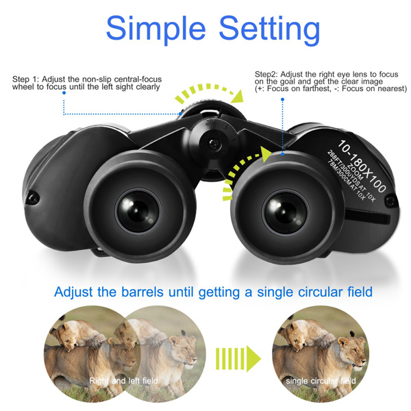 8-24x Binoculars with 50mm Objective Lens, Multi-Layer Coated Aspherical Lenses, High-Grade BAK-4 Prisms, Compact & Portable for Bird Watching, Outdoor, Sports, Concerts, Stargazing-9