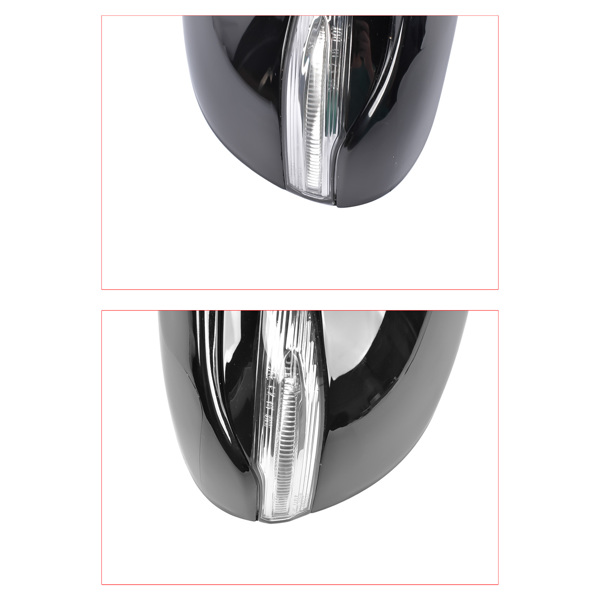 Door Mirrors Driver And Passenger Side Pair Fit for Hyundai Santa Fe 2021-2023 Manual Folding Heated No Memory Paintable With Puddle Light No Auto-Dimming Power Adjust 87610-S2410 87620-S2410-8