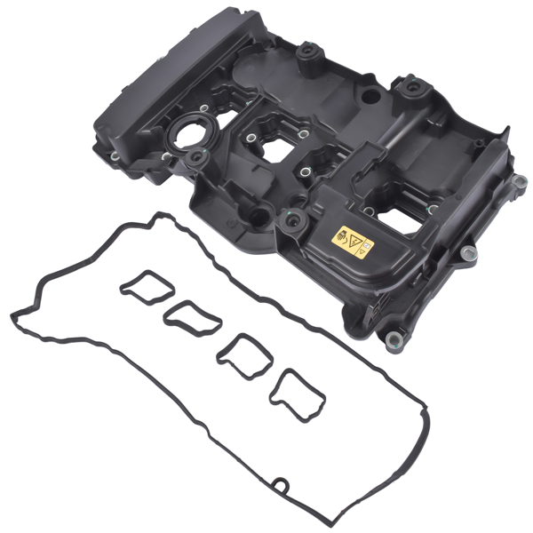 Black Pastic Engine Valve Cover with Gasket Fit for Mercedes-Benz C250 SLK250 2012-2015 1.8L L4 2710101730-2