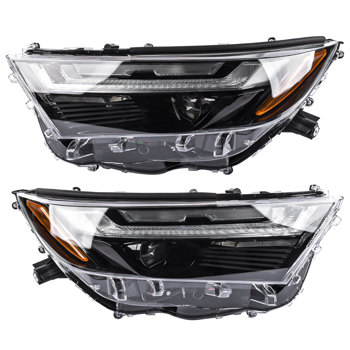 2pcs Headlight Full LED Type Driver & Passenger Side Replacement for Toyota RAV4 2022-2024 811500R360 811100R360