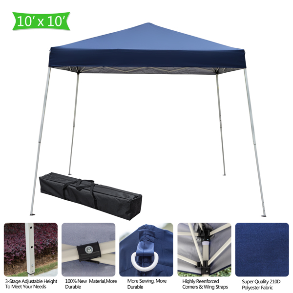 8*8ft Portable Home Use Waterproof Folding Tent Blue-75