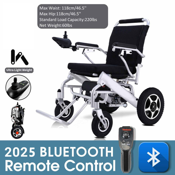 Lightweight Foldable Electric Wheelchair Intelligent All Terrain for Senior-14