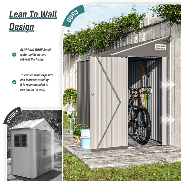 Campcraft Optional two-color storage shed, single hinge door, solid structural design, good ventilation, surface with protective film, and suitable for various scenarios-7