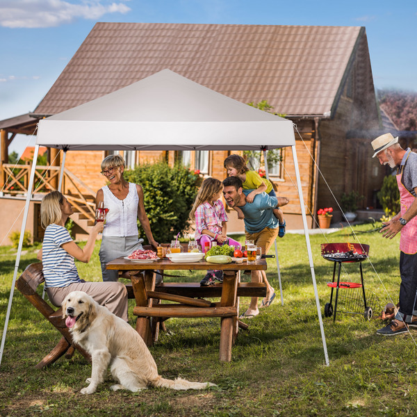2.4 x 2.4m Portable Home Use Waterproof Folding Tent White-21
