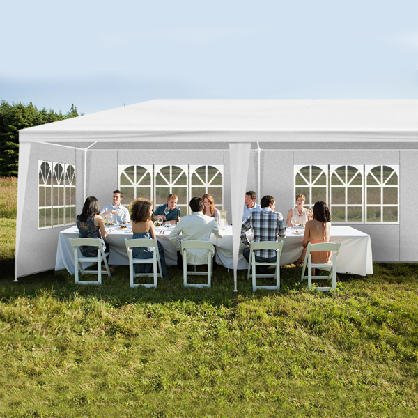 3*9m 5-Sided Iron PE Cloth Spiral Pipe Pergola-15