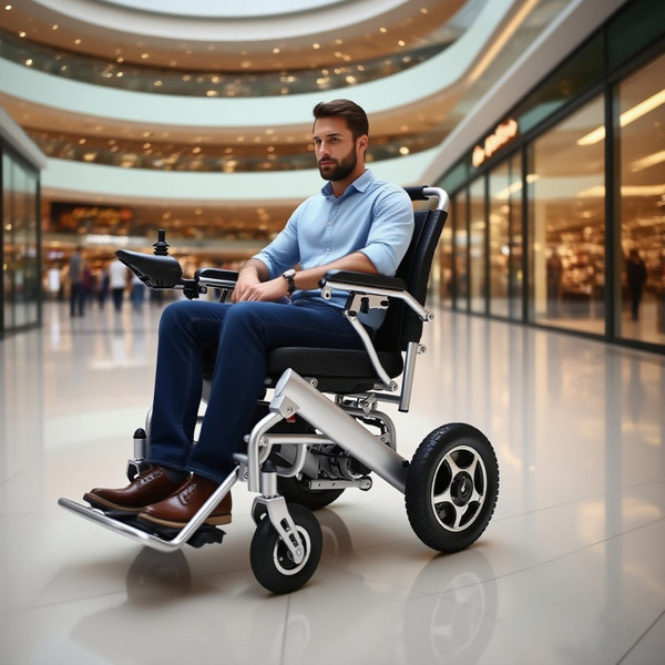 Lightweight Foldable Electric Wheelchair Intelligent All Terrain for Senior-23