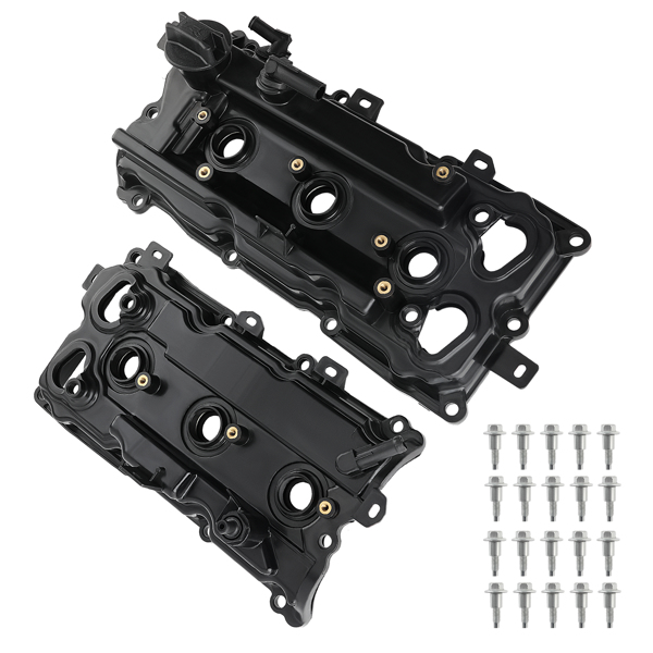 2pcs Valve Cover w/ Gasket & Cap Fit for Nissan Altima Pathfinder V6 3.5L 2015-2018-1