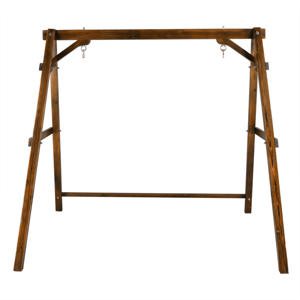 188*135*170cm 600lbs Fir Suitable For 4ft Swing Chair Wood Swing Frame Carbonized Color-2