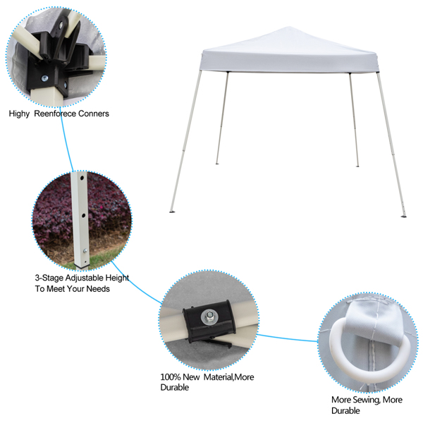 3 x 3M Portable Home Use Waterproof Folding Tent White-40