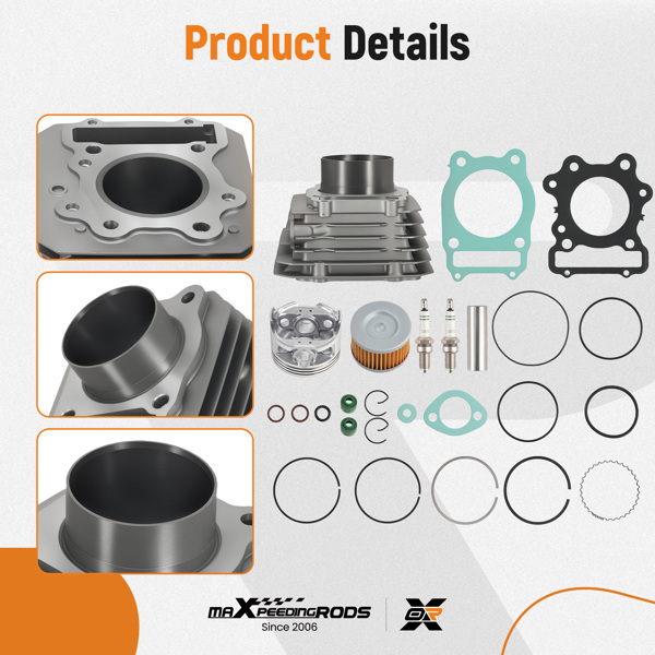 Cylinder Piston Top End Rebuild Kit for Honda TRX 300 Fourtrax FW 4x4 2x4 88-00-4