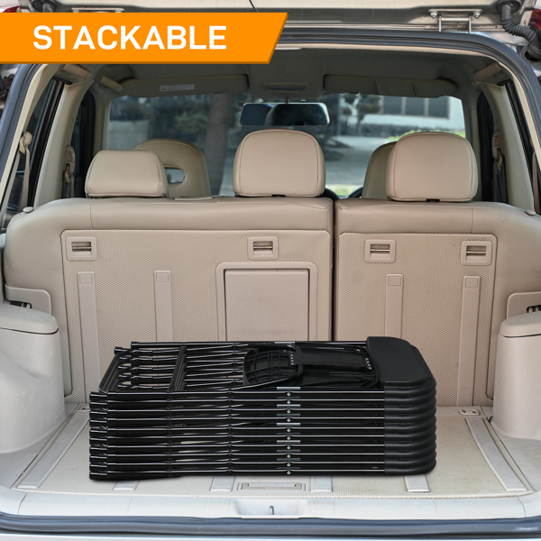 【Replace 8542051】4pcs Injection Molding Classic Garden Plastic Folding Chair Black-10