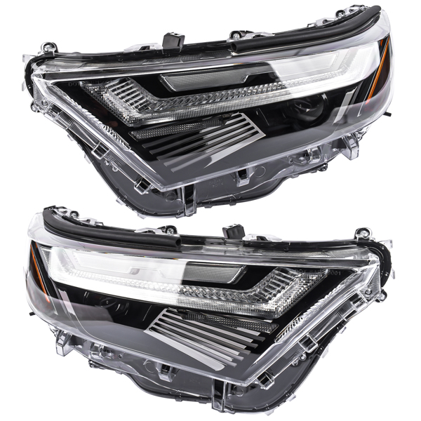 2pcs Headlight Full LED Type Driver & Passenger Side Replacement for Toyota RAV4 2022-2024 811500R360 811100R360-2