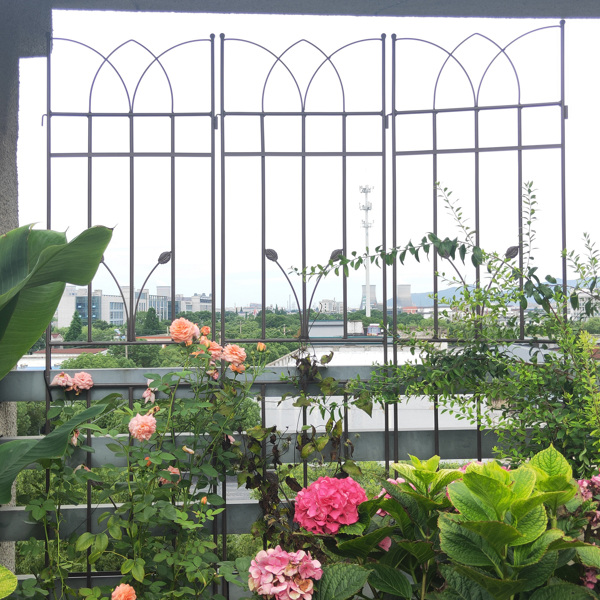 4 Pack Metal Garden Trellis 71" x 17.7" Rustproof Trellis for Climbing Plants Outdoor Flower Support Brown -2