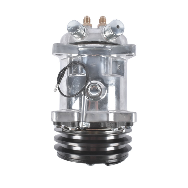 12V Air Condition Compressor w/Clutch Replacement for Sanden 508 2-Groove V-Belt Pulley HC5001C-6