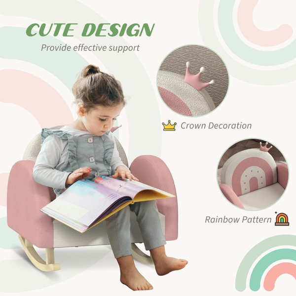 Kids Rocking Chair ( Amazon Shipping)（Prohibited by WalMart）-4