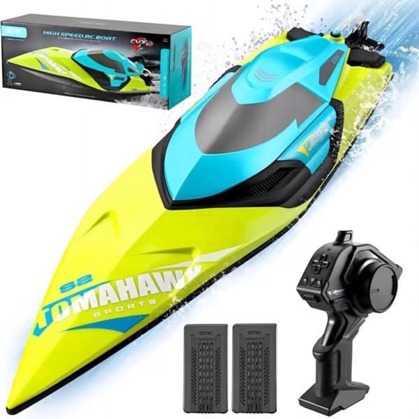 4DRC S2 4DRC Fast RC Boat For Pools And Lakes,Remote Control Boat With LED Lights,2.4GHz High Speed RC Racing Boats For Lakes, Low Battery Alarm,logistics Is Randomly Dispatched By UPS,USPS And FEDEX-1