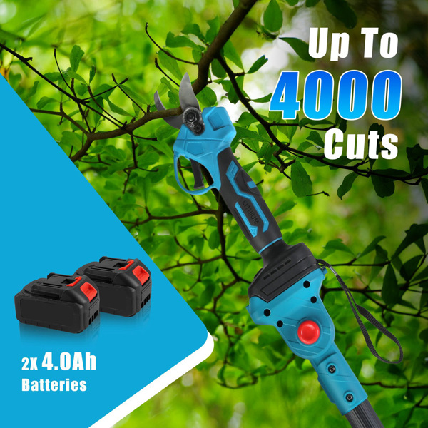 2-in-1 Electric Pruning Shear with Pole - 850W Brushless Motor, 200min Run Time, 4.5-6.3ft Extension for Perfect for Hedges, Trees, and Gardens-4