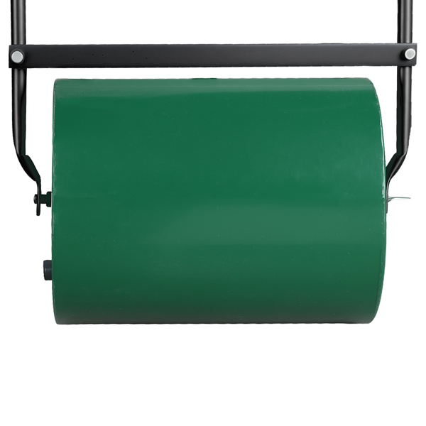 16in Heavy Duty Steel Lawn Roller, Garden Roller Can Be Filled with Water or Sand, Hand Roller with U-shaped Handle, Green & Black-6