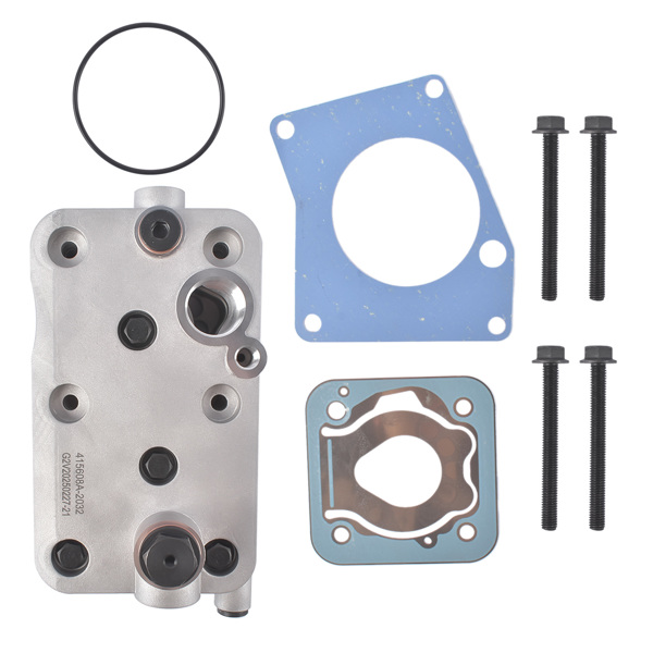 Truck Air Brake Compressor Cylinder Head Silver with Valves Fit for Mercedes 0011301215 0011302615-6