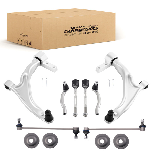 Suepsnion Front Lower Control Arms Sway Bar Tie Rods Fit For Honda Pilot 2009-2015-2