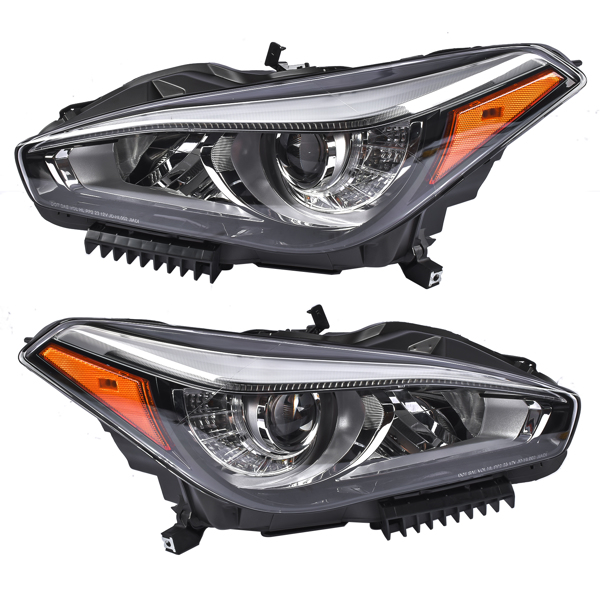 2Pcs Front Left and Right Non AFS Full LED Headlight Assembly Fit for INFINITI Q70 Q70L 3.7L V6 5.6L V8 2015-2019-1