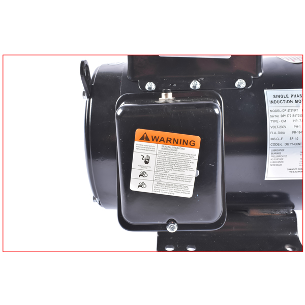 7.5HP Air Compressor Electric Motor 3450RPM 184T Frame 230V Single Phase 2-3/4" Shaft Length-13