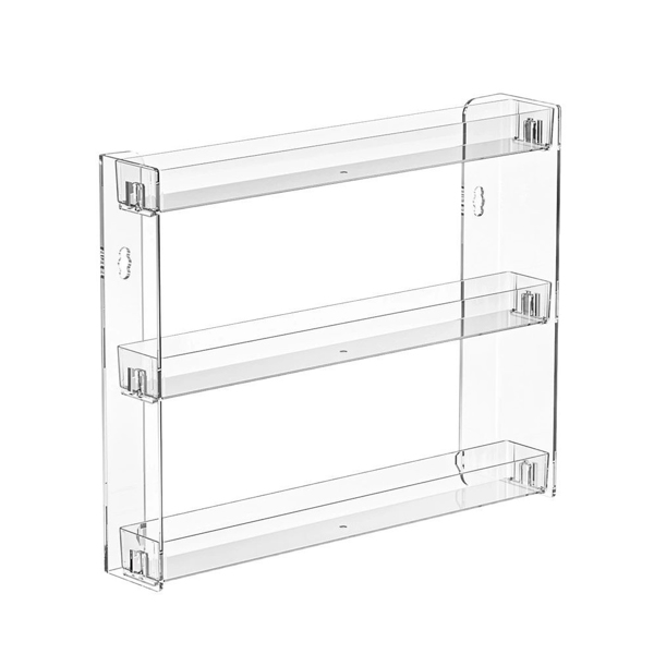 3 Tier Wall Floating Shelf Set DIY Mount Storage Book Acrylic Display Rack-8