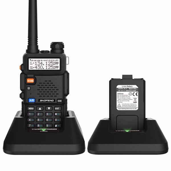 BAOFENG Radio Portable Walkie Talkie UV-5R, Handheld Ham Radio Long Range  High Power, Rechargeable Two-Way Radio for Hiking Hunting Camping Road Trip Survival Outdoor Adventures,-15