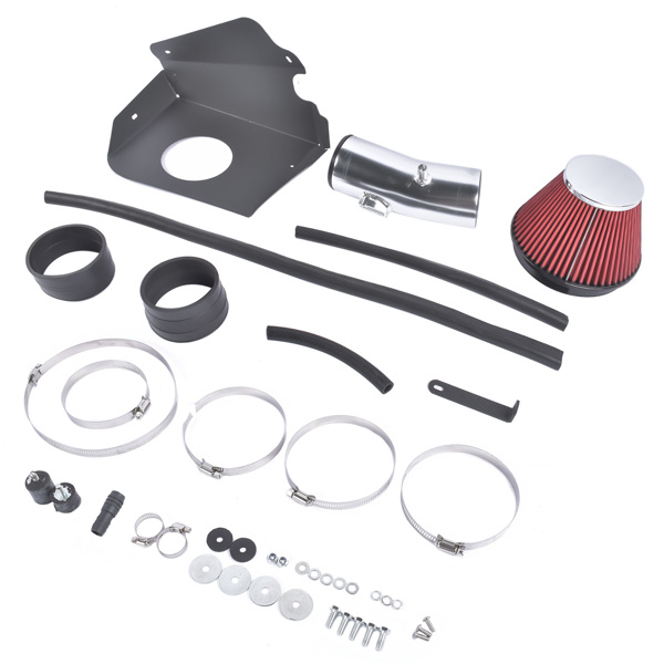 Air Intake System Fit for Nissan Maxima Sedan 3.5L V6 GAS 2009-2023 Aluminum Non-Woven Synthetic Polished Red Air Filter HPR9606-5