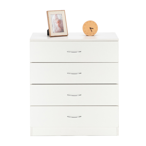 Modern Simple 4-Drawer Dresser White-3
