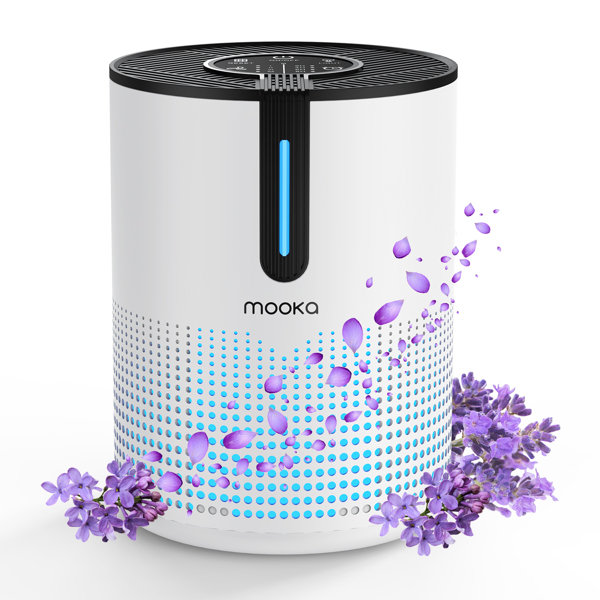 （Amazon&TEMU: Prohibited,No weekend orders.）MOOKA 475Sq.ft Air Purifier Cleaner HEPA Filter Remove Odor Dust Mold Home Allergies Smog-2