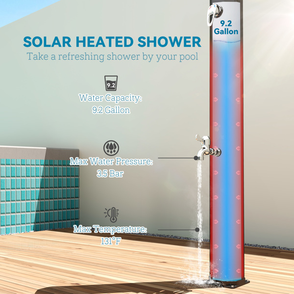 Solar heated shower( Amazon Shipping)（Prohibited by WalMart）-3