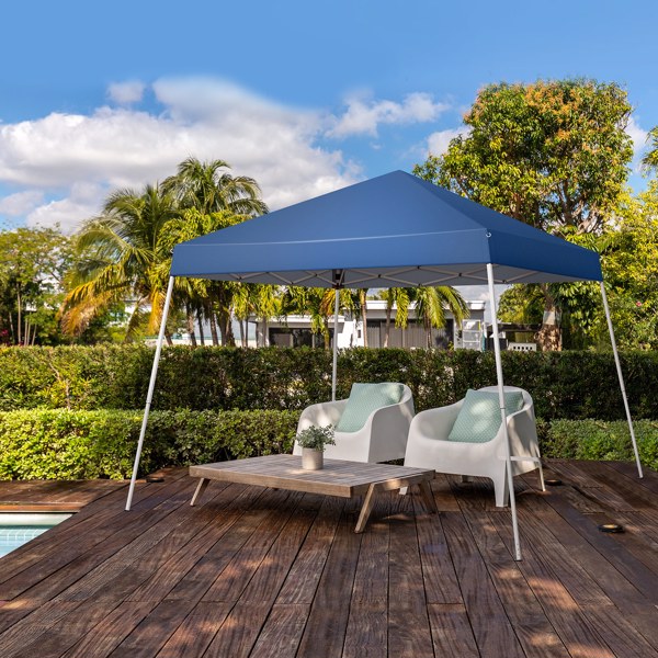 8*8ft Portable Home Use Waterproof Folding Tent Blue-12