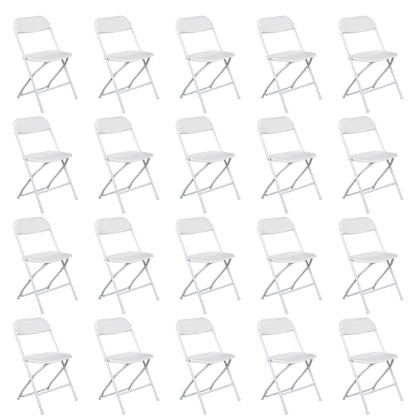 【Replace 10995986】10pcs Injection Molding Classic Garden Plastic Folding Chair White-20