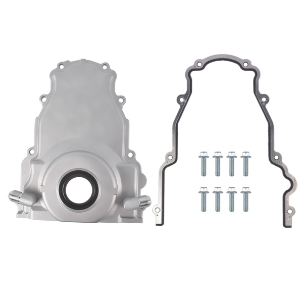 Timing Cover w/ 10AN Turbo Oil Drain Fittings Fit for LS Gen 3 4.8L 5.3L 5.7L 6.0L-4
