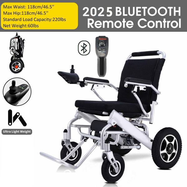 Lightweight Foldable Electric Wheelchair Intelligent All Terrain for Senior-15