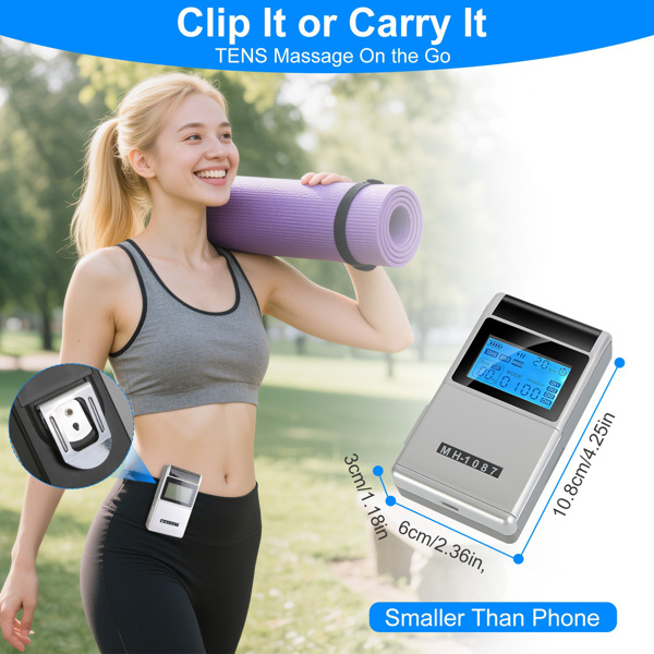 4-Channel Rechargeable TENS Unit with 8 Pads, 48 Modes & 4 Programs for Pain Relief, Muscle Training & Relaxation – Portable & User-Friendly-12