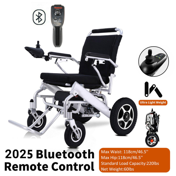 Lightweight Foldable Electric Wheelchair Intelligent All Terrain for Senior-11