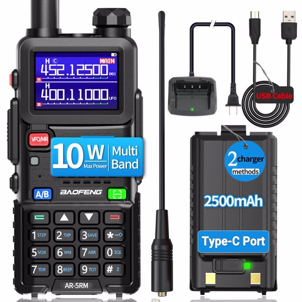 宝峰 baofeng UV-5RH 10w 彩屏大功率双频对讲机  黑色 （一个装）-1